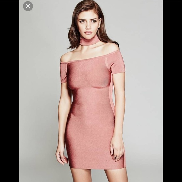 marciano pink dress